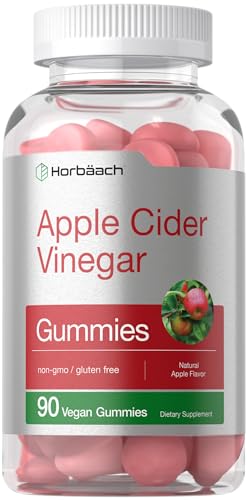 Horbaach Vegan Apple Cider Vinegar Gummies | 90 Count | ACV Supplement | Natural