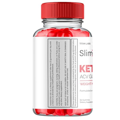 (2 Pack) SlimX Keto ACV Gummies, SlimX Keto ACV Advanced Weight Loss 1000MG Apple Titan Labs