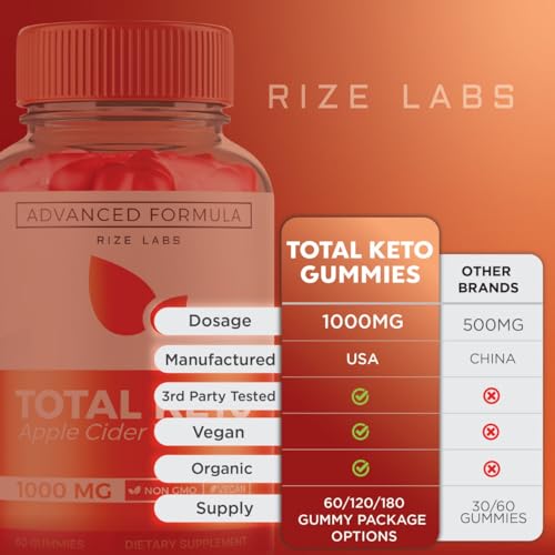 (2 Pack) Total Keto Gummies, Total Keto for Advanced Weight Loss, Total Keto Supplement rize labs