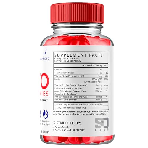 (3 Pack) Keto Leap ACV Gummies, Keto Leap Gummies Advanced 1000MG, Keto Leap ACV S.O Labs