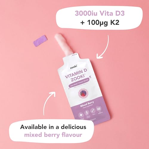 Zooki 3000iu Liposomal Vitamin D3 + K2 Liquid Sachets | 4X Higher Absorption Clinically Proven yourzooki