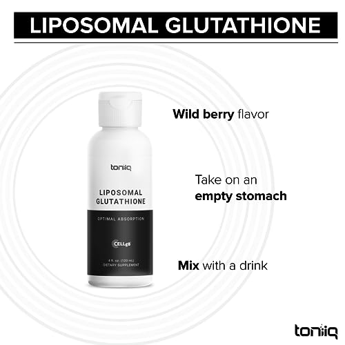 Lab Tested Ultra Bioavailable Liposomal Glutathione - 4 fl. oz Mixable Wild Berry Natural