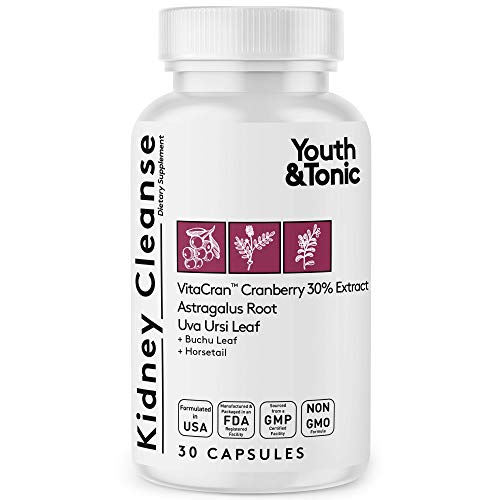 Youth & Tonic Kidney Cleanse Detox for Residual Metabolic Waste & Excess Body Water for Urinary Tract
