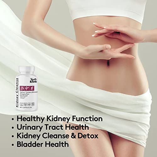 Youth & Tonic Kidney Cleanse Detox for Residual Metabolic Waste & Excess Body Water Youth & Tonic