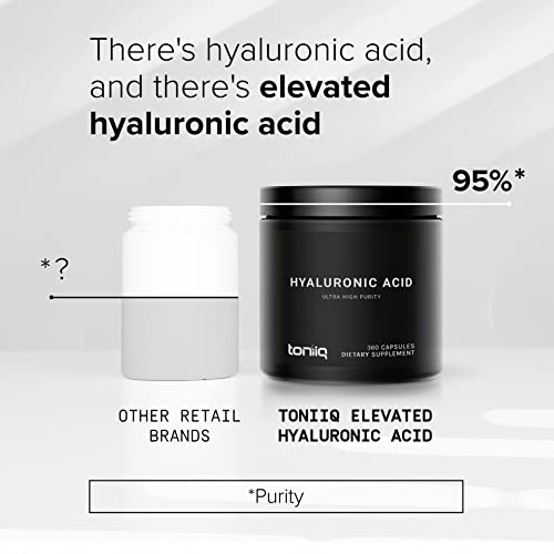 Toniiq Ultra High Purity Hyaluronic Acid Supplements - 95%+ Highly Purified and Bioavailab