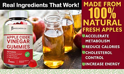 (2-Pack | 120 Gummies) Premium Apple Cider Vinegar Gummies - Raw, Natural, Unfiltered ACV JB Wellness Co