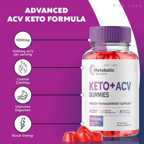 (2 Pack) Metabolic Solutions Keto ACV Gummies, Metabolic Solutions Keto+ACV Gummies rize labs