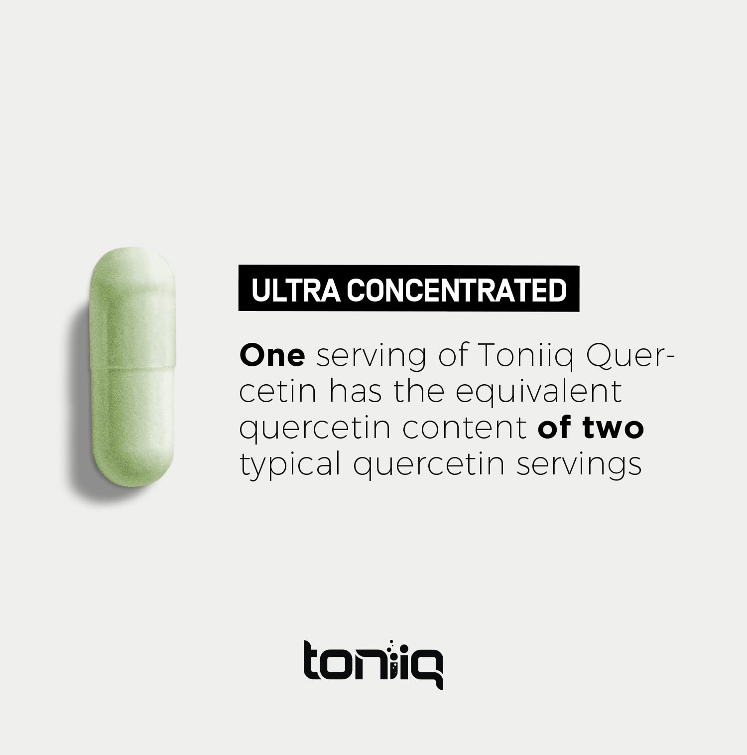 Toniiq Ultra High Purity Quercetin Capsules - 95%+ Highly Purified and Bioavailable Toniiq