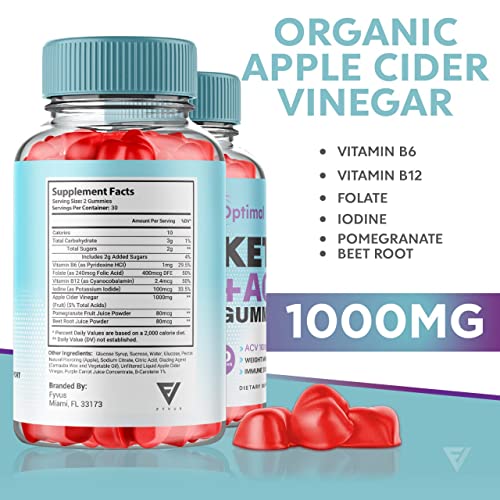 (2 Pack) Optimal Keto ACV Gummies Advanced Weight Loss Plus, Optimal Keto+ACV Gummy