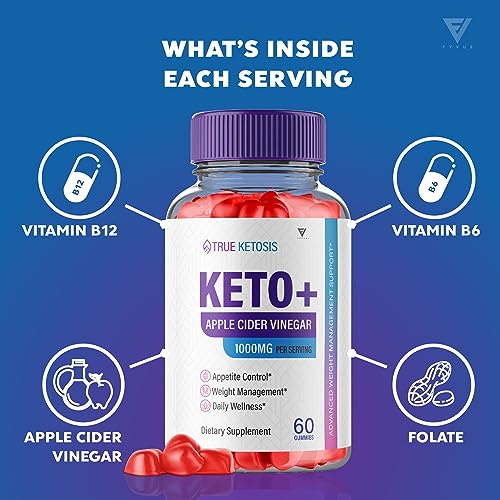 (2 Pack) True Ketosis Keto Gummies for Weight Loss, True Ketosis Keto ACV Gummies Fyvus