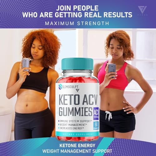 (2 Pack) Slimsculpt Keto ACV Gummies, Slim Sculpt Keto Gummies Drops Advanced Apple Kohzie