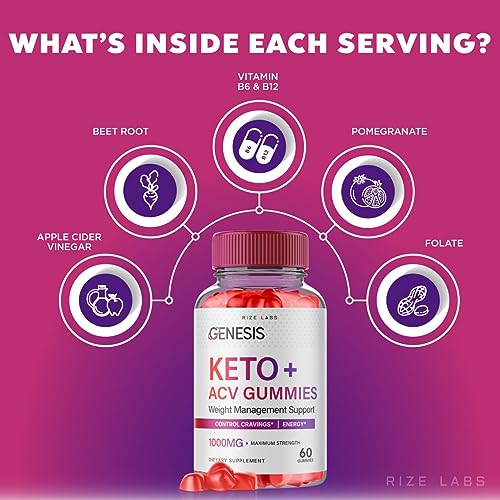 (2 Pack) Genesis Keto Gummies - Genesis Keto ACV Gummies Advanced Weight Loss rize labs