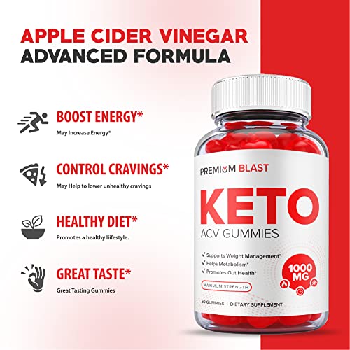 (2 Pack) Premium Blast Keto Gummies - Official Formula, Vegan - Premium Blast Keto ACV Healthly