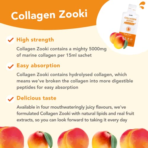 Zooki 5000mg Marine Collagen Liquid Sachets | Hydrolysed Marine Collagen Peptides yourzooki