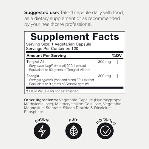 Ultra Concentrated 69,000mg Tongkat Ali Fadogia Agrestis Blend – 200:1 Tongkat Ali + 30:1