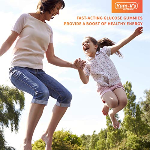 YumVs Complete Glucose Gummies, Raspberry Flavor, (60 Ct); Chewable YUM-V'S