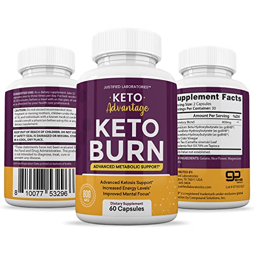 (2 Pack) Keto Advantage Keto Burn Pills Includes Apple Cider Vinegar goBHB Exogenous