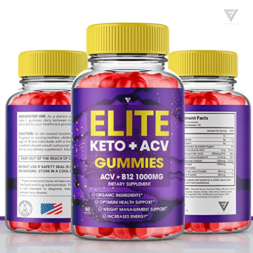 (2 Pack) Elite Keto ACV Gummies AVC, Elite Keto Plus ACV Advanced Weight Loss Gummies Fyvus