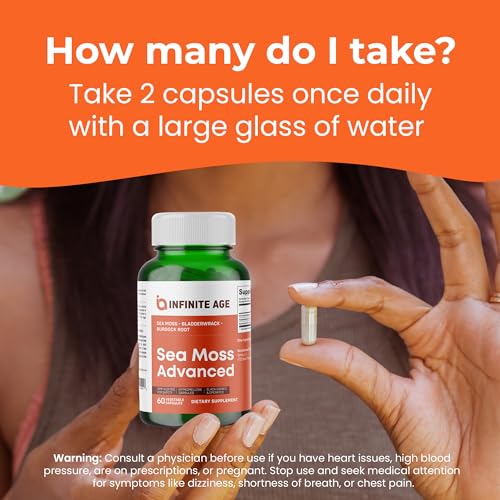 INFINITE AGE: 1250mg Sea Moss Advanced Superfood - High-Potency, Vegan INFINITE AGE