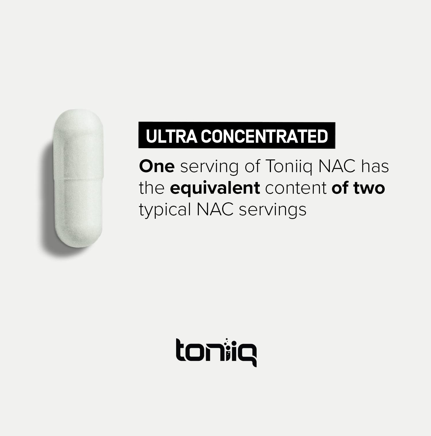 Toniiq 1300mg NAC - 4 Month Supply - Min. 98%+ Tested Purity - Ultra High Strength
