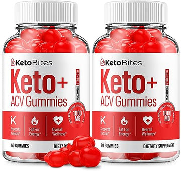 (2 Pack) Keto Bites ACV Gummies Advanced Formula Keto Bites Apple Cider Vinegar Gummies