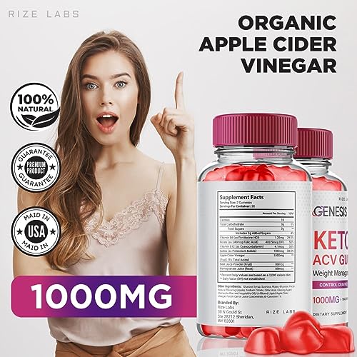 (2 Pack) Genesis Keto Gummies - Genesis Keto ACV Gummies Advanced Weight Loss rize labs