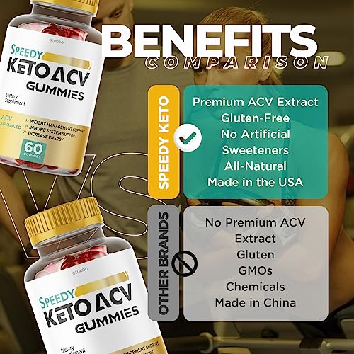 (2 Pack) Speedy Keto ACV Gummies, Speedy ACV Gummies, Speedy Keto Gummies Glukoo