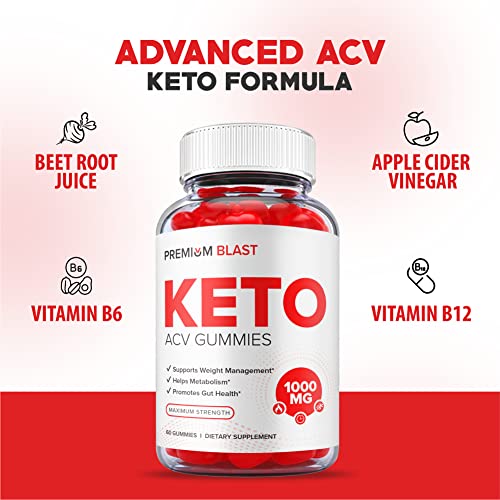 (2 Pack) Premium Blast Keto Gummies - Official Formula, Vegan - Premium Blast Keto ACV Healthly
