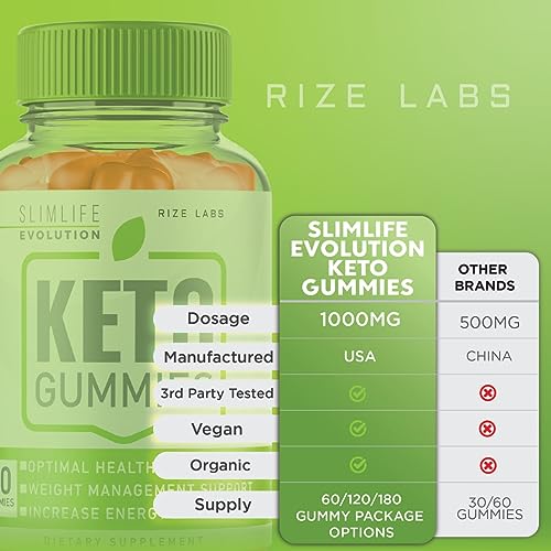 (2 Pack) SlimLife Keto Gummies, SlimLife Evolution Keto Gummies for Advanced Weight Loss rize labs