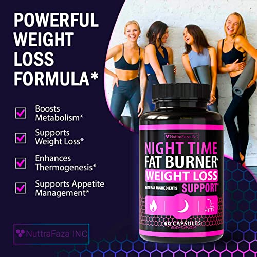 (2 Pack) Night Time Weight Loss Pills for Women Belly Fat Burner for Women