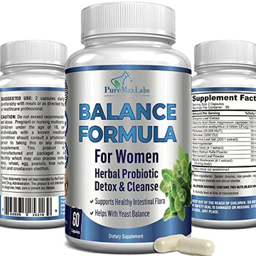 YUMMYVITE Balance Complex for Women - for Vaginal Health, Herbal Detox & Cleanse,