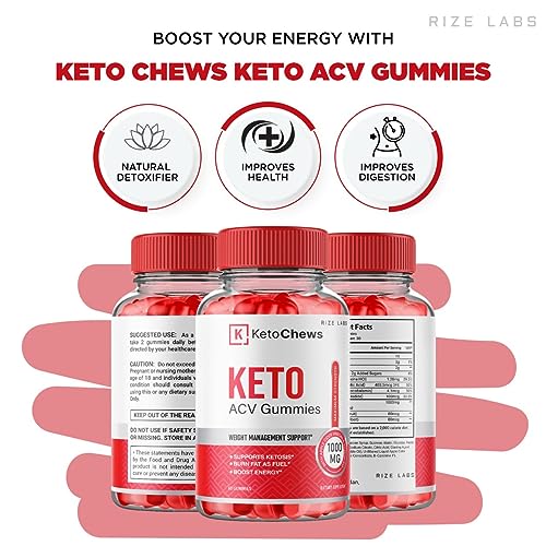 (3 Pack) Keto Chews Gummies - Keto Chews ACV Gummies for Weight Loss 525 MG rize labs