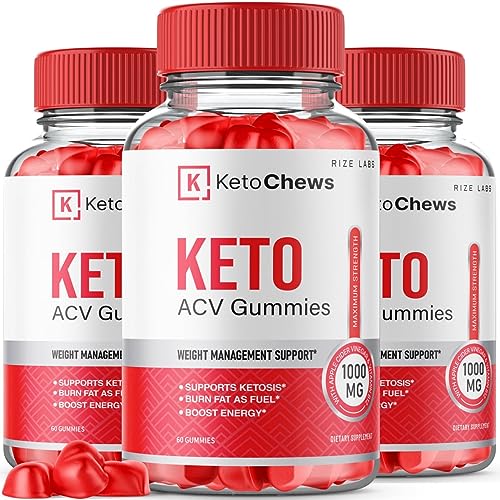 (3 Pack) Keto Chews Gummies - Keto Chews ACV Gummies for Weight Loss 525 MG