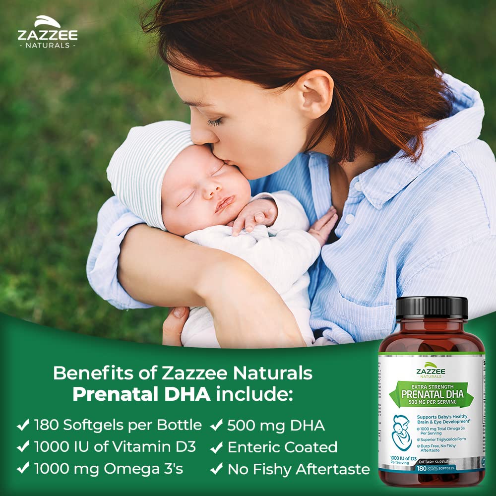 Zazzee Extra Strength Prenatal DHA and Extra Strength Prental Multi Complex Zazzee