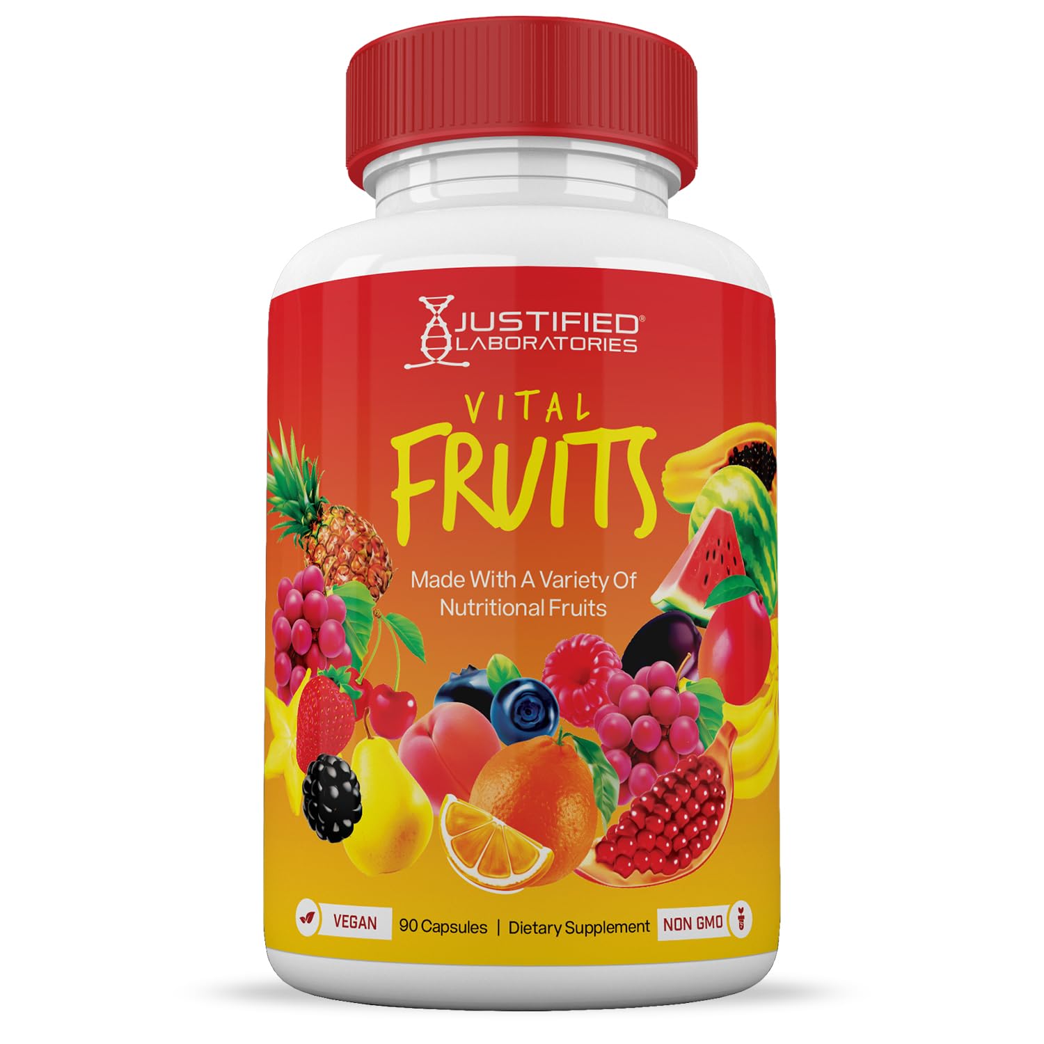 (20 Pack) Vital Fruits and Veggies Supplement Whole Food Red & Green Superfoods Justified Laboratories