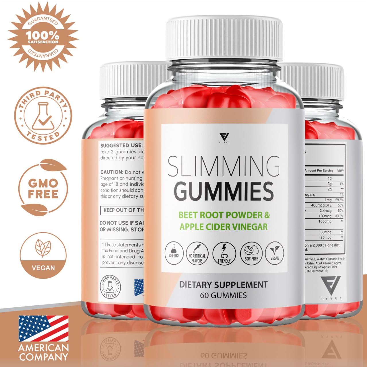(3 Pack) Slimming Gummies It Works for Weight Loss with Apple Cider Vinegar Itworks Its Fyvus