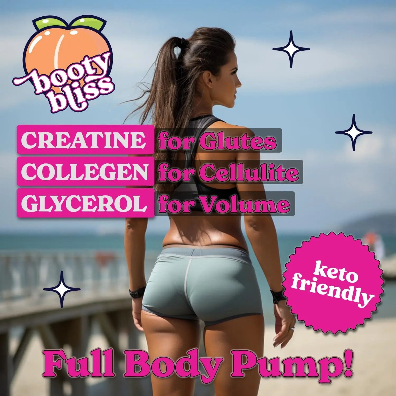 Booty Bliss • Creatine for Women • Pre Workout Women • Booty Builder • Keto Friendly Booty Bliss