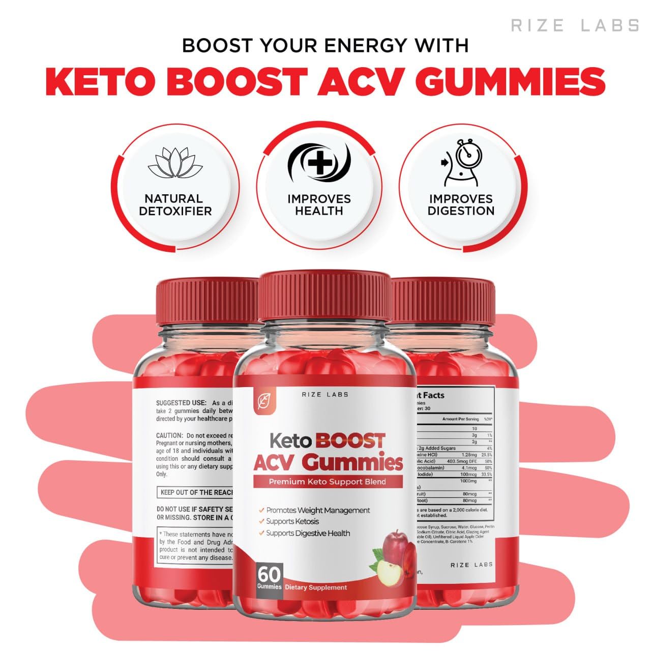 (2 Pack) Keto Boost ACV Gummies - Keto Boost ACV Gummies for Advanced Weight Loss rize labs