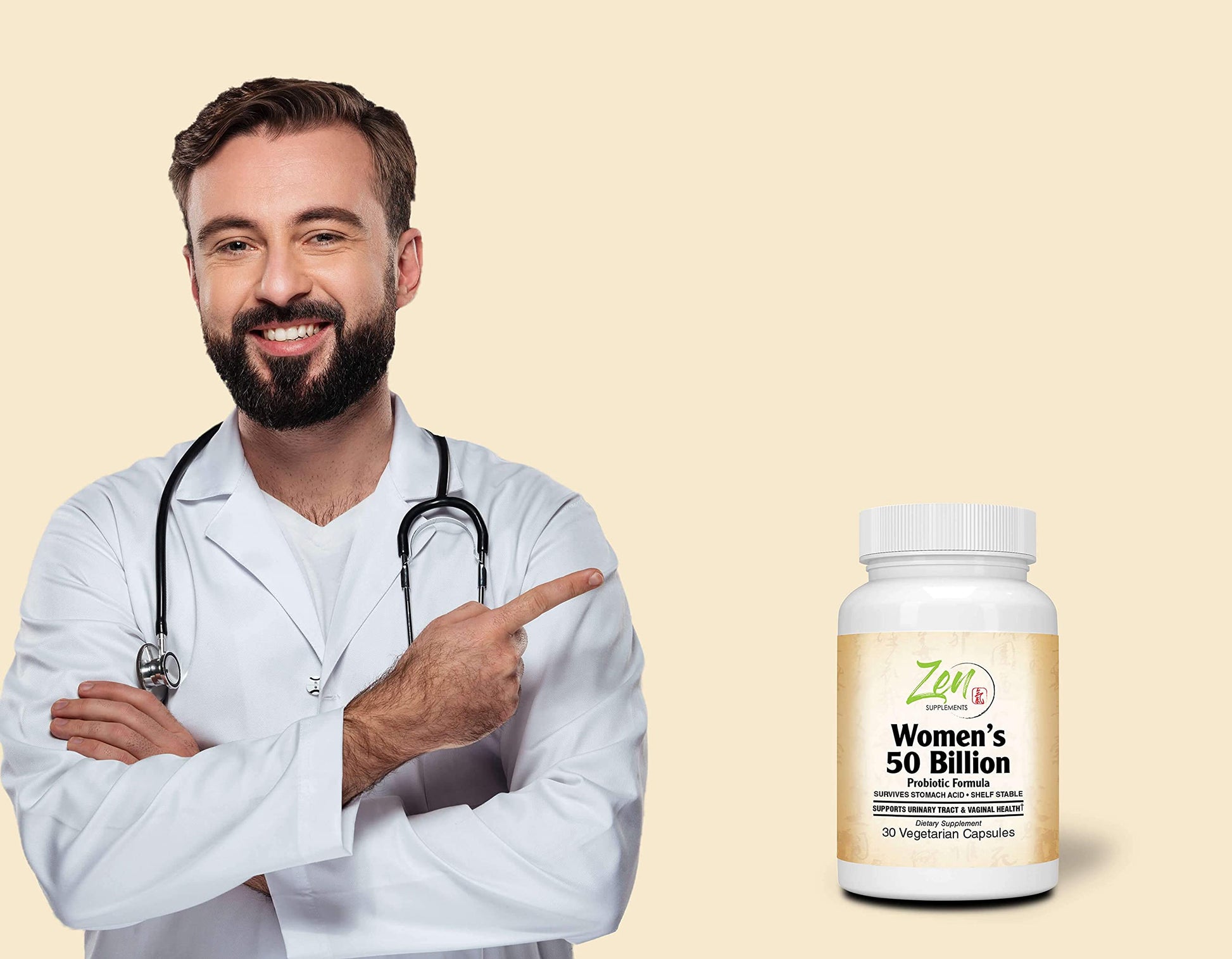 Zen Supplements - Womens 50 Billion Probiotic Formula - Supports Urinary and Vaginal Health Zen Supplements