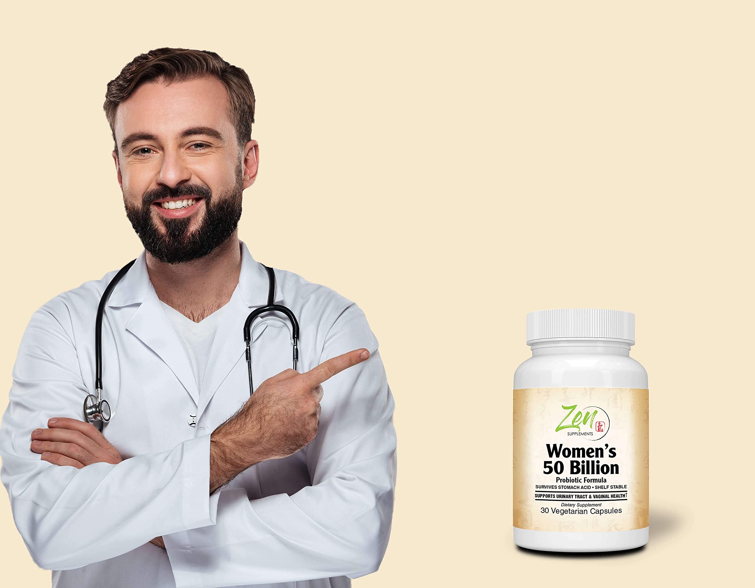 Zen Supplements - Womens 50 Billion Probiotic Formula - Supports Urinary and Vaginal Health Zen Supplements