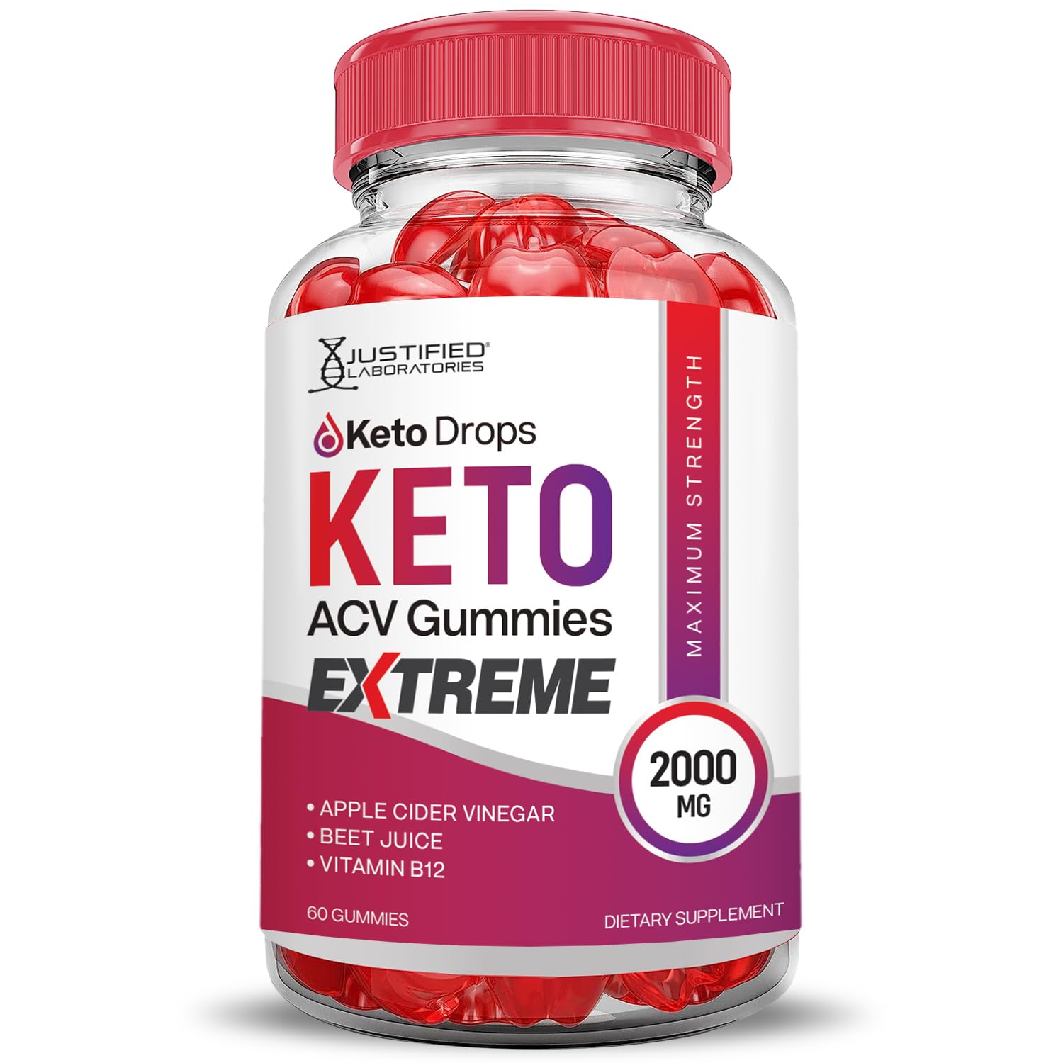 (2 Pack) Keto Drops Keto ACV Gummies Extreme 2000MG Keto Drops Keto Gummies Justified Laboratories