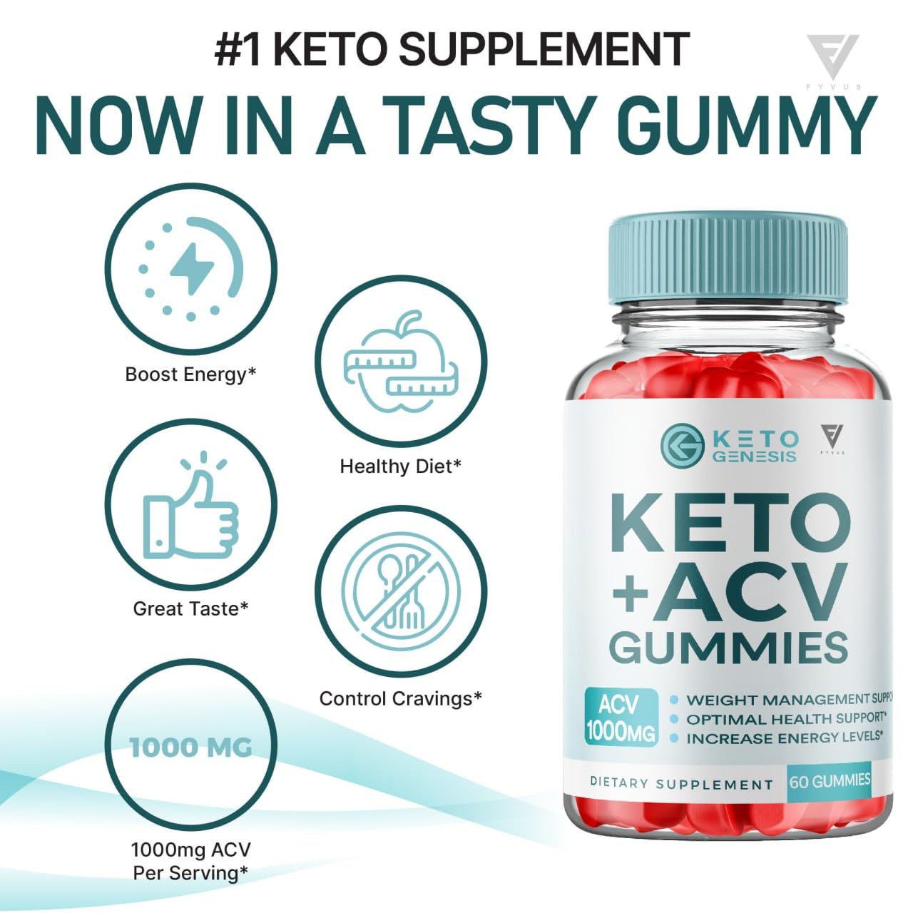 (2 Pack) Keto Genesis Keto ACV Gummies Advanced Weight Loss, Ketogenesis Keto Fyvus