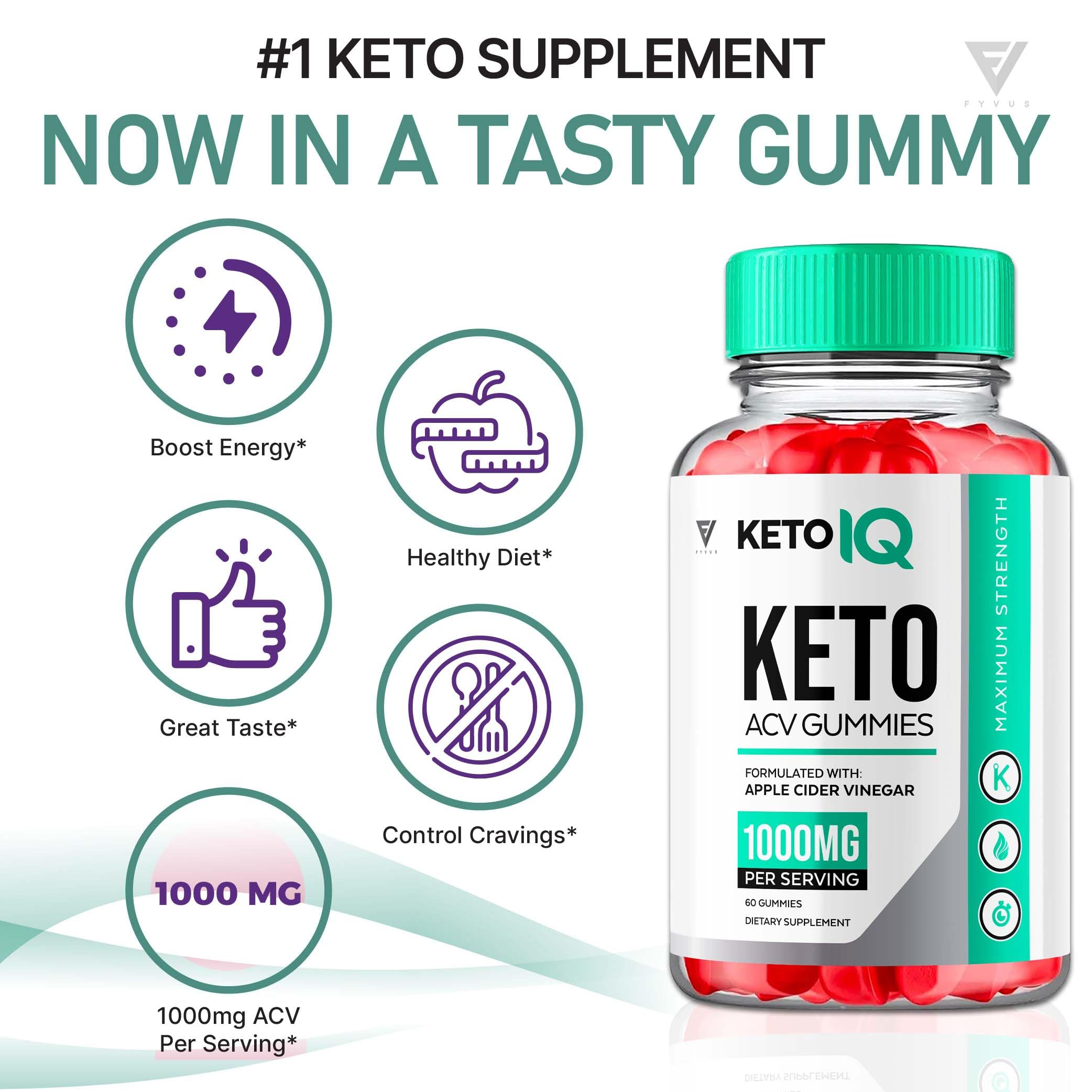 (3 Pack) Keto IQ KetoIQ Keto ACV Gummies, Keto IQ ACV Gummies Advanced Weight Loss Fyvus